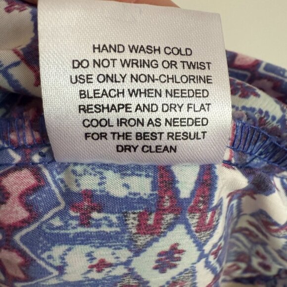 Pink Republic | Short Sleeve Geometric Print A Line Dress Size XS - Picture 5 of 6